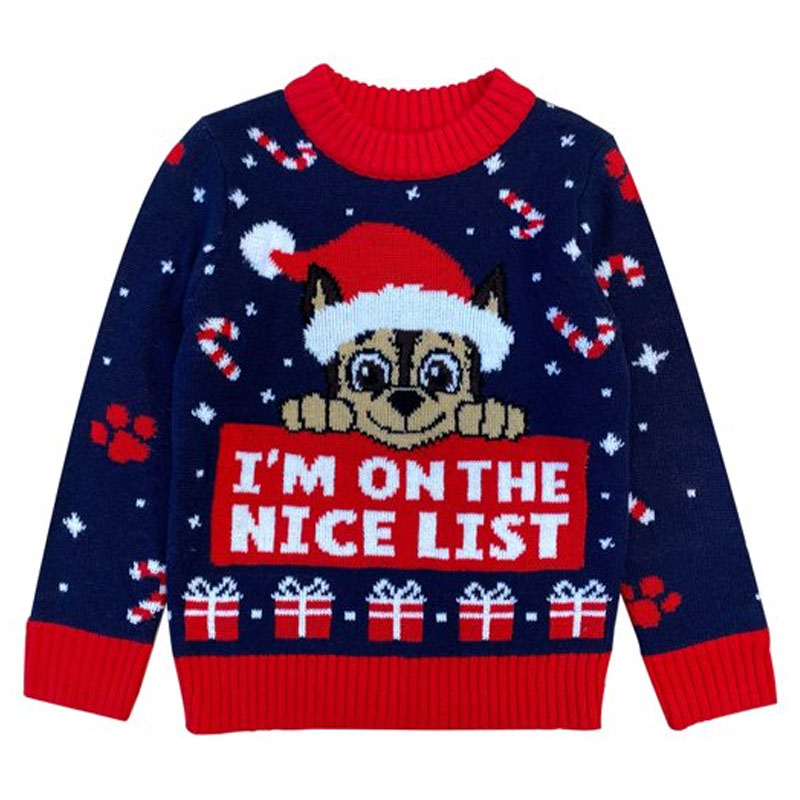 Customization Kids Christmas Sweater Round Neck